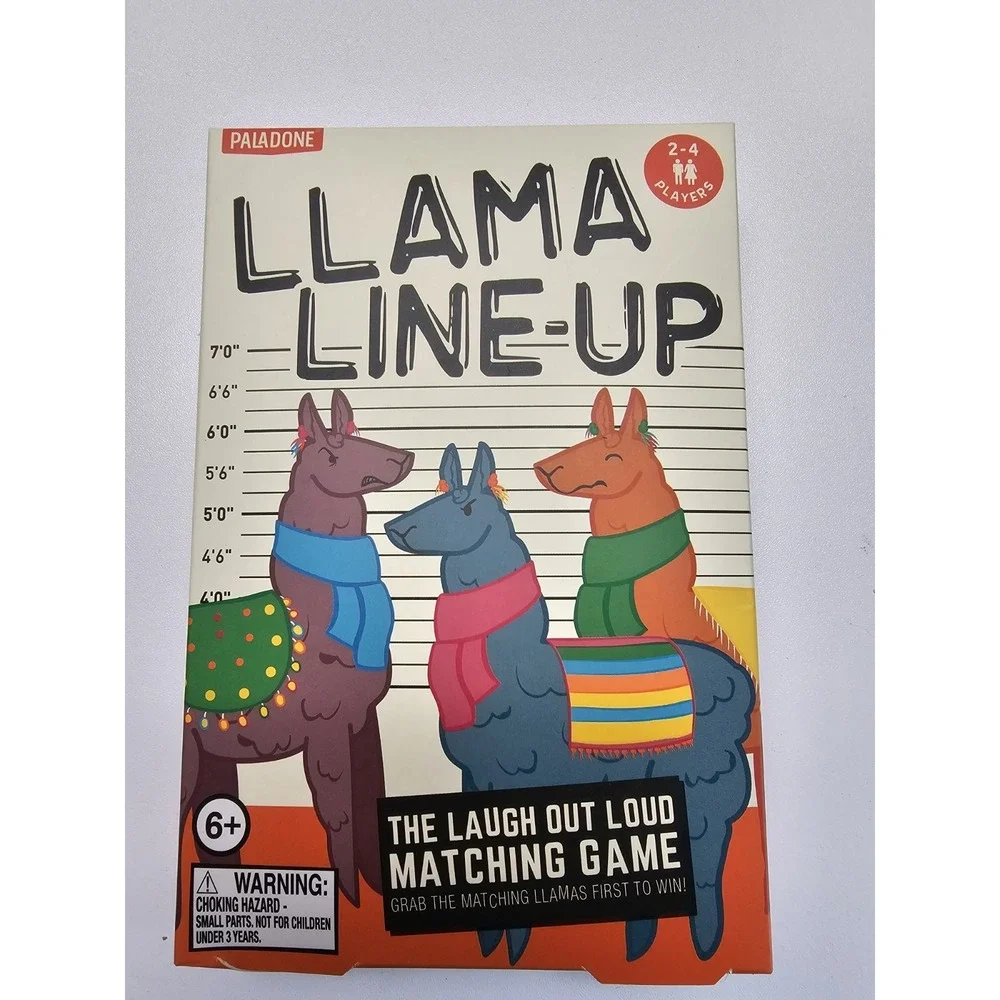 Llama Lineup Matching Game For Ages 6 & Up Great Stocking Stuffer